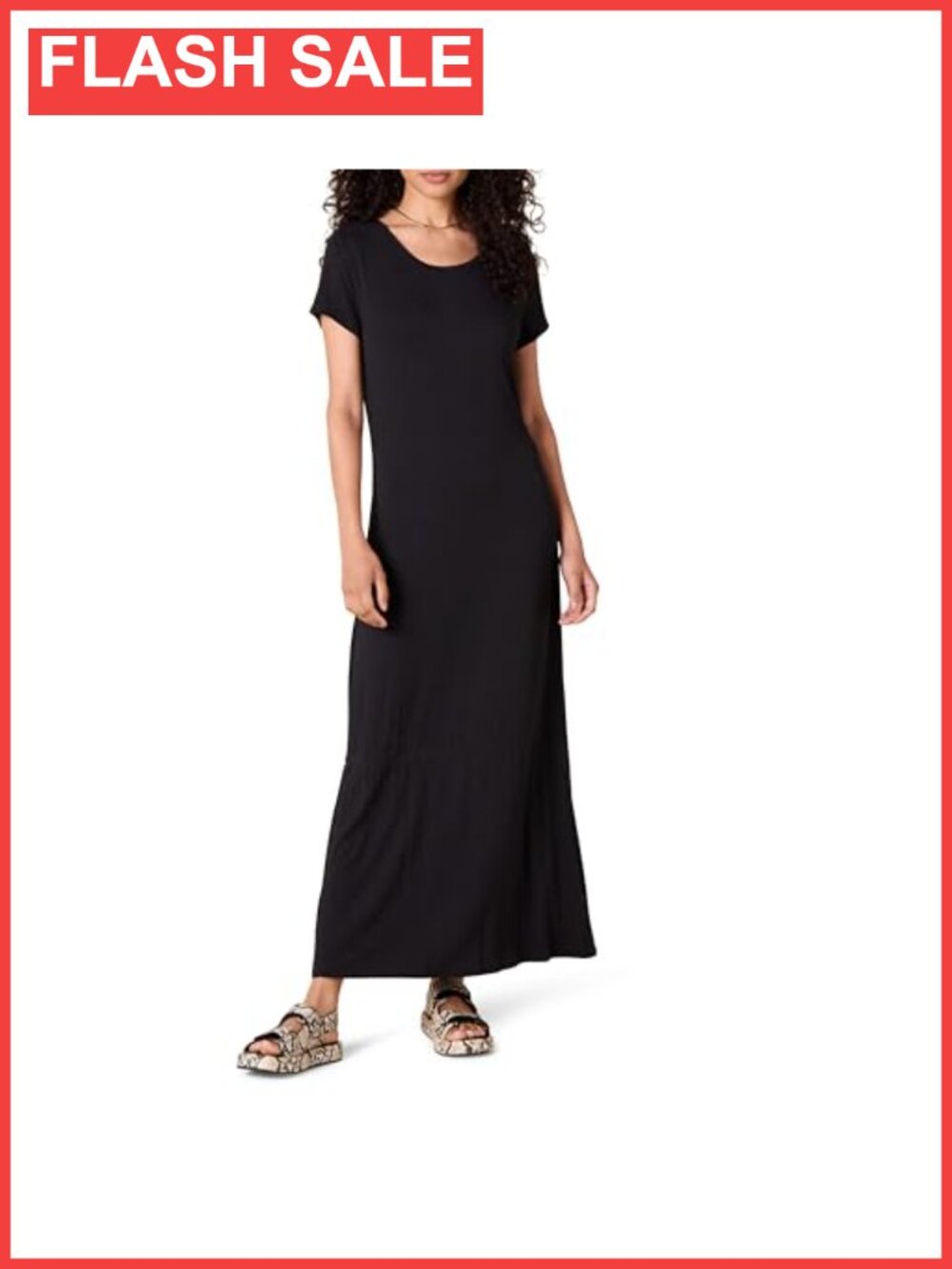 Women's Short Sleeve Maxi Dress Rayon Stretch Jersey Casual Pullover Crew Neck